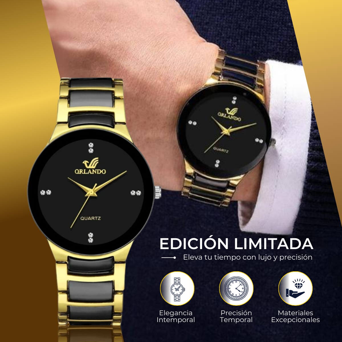 💥 EDICIÓN LIMITADA❗️ Reloj Suizo Orlando De Lujo